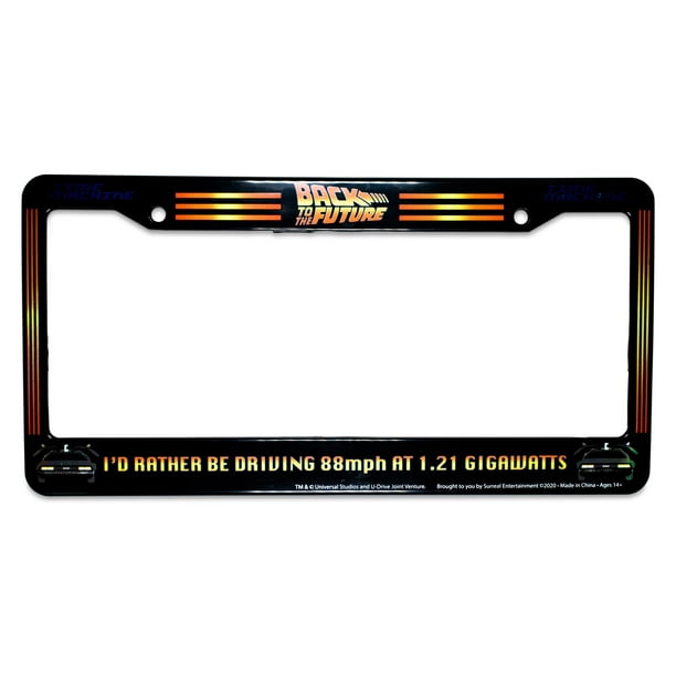 Black License Plate Frame I'd Rather Be Watching Pokemon Auto Accessory 
